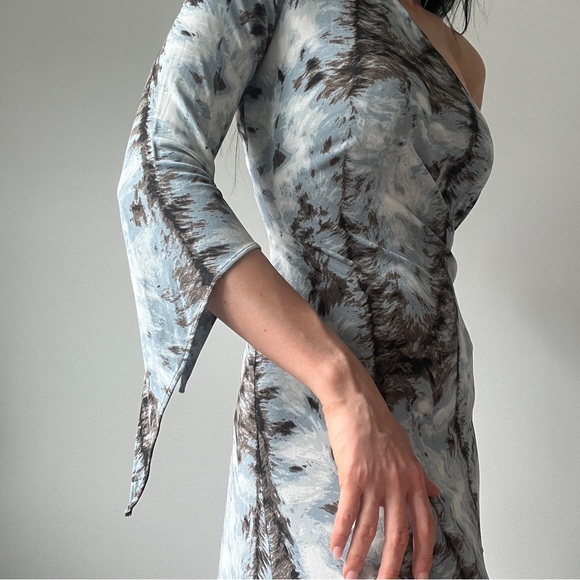 Y2K Vintage Yigal Azrouel One Shoulder Mini Dress - Picture 2 of 6